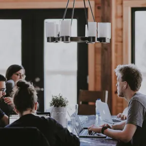 People working in office environment
